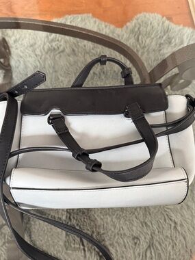 Zara Two-Tone White and Black Satchel